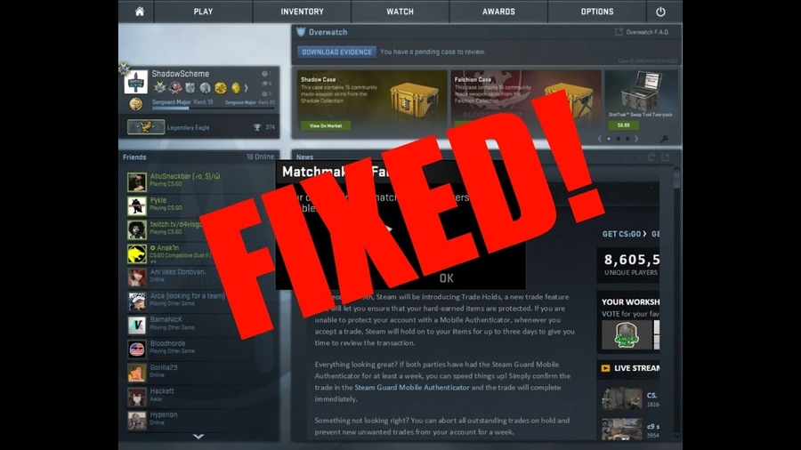 matchmaking server cs go